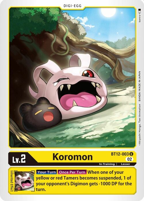 Koromon Card Front