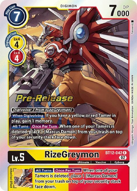 RizeGreymon Card Front