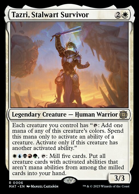 Tazri, Stalwart Survivor Card Front