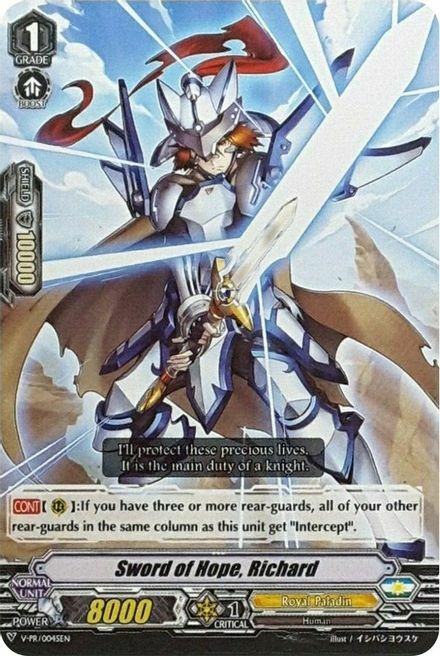 Sword of Hope, Richard [G Format] Card Front