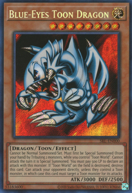 Blue-Eyes Toon Dragon Card Front