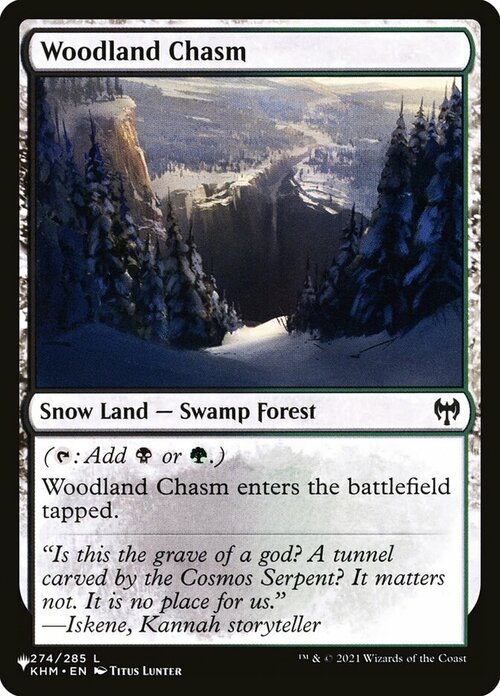 Woodland Chasm Card Front