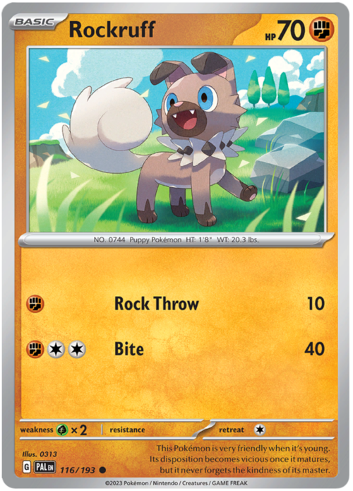 Rockruff Card Front