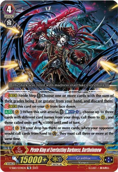 Pirate King of Everlasting Darkness, Bartholomew Card Front