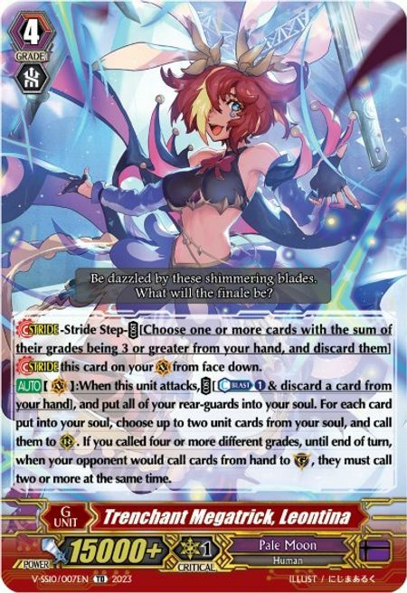 Trenchant Megatrick, Leontina Card Front