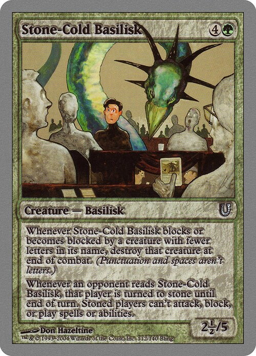 Stone-Cold Basilisk Card Front