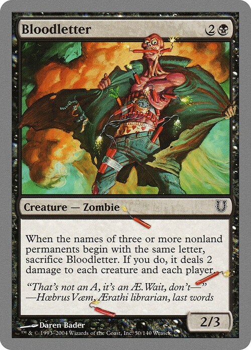 Bloodletter Card Front