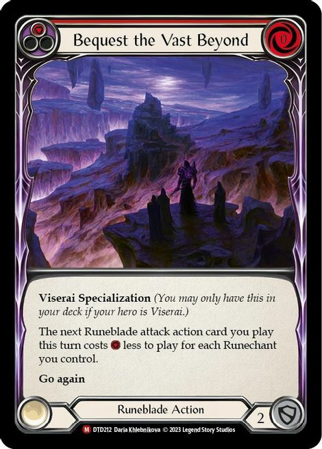 Bequest the Vast Beyond Card Front