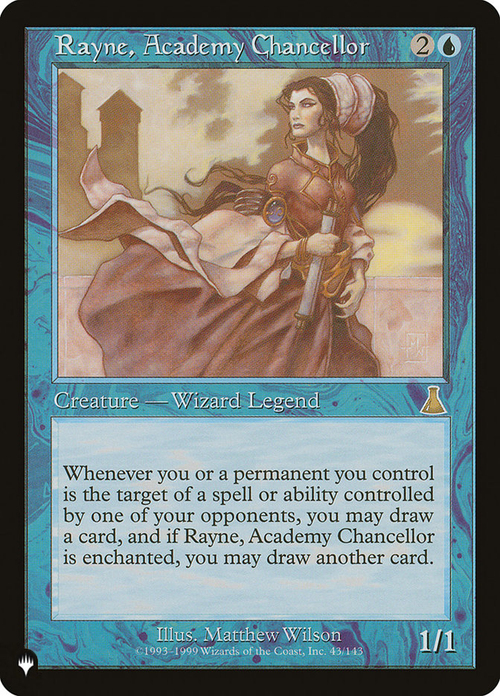 Rayne, Academy Chancellor Card Front