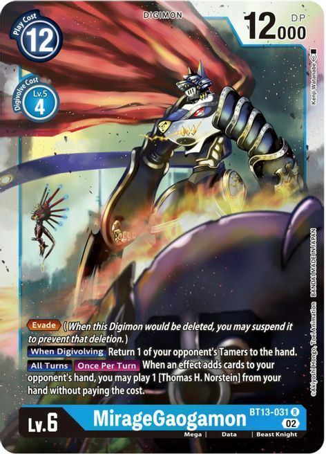 MirageGaogamon Card Front