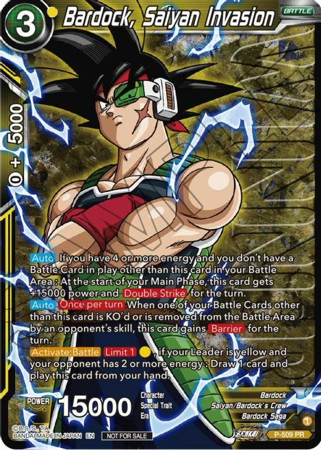 Bardock, Saiyan Invasion Card Front