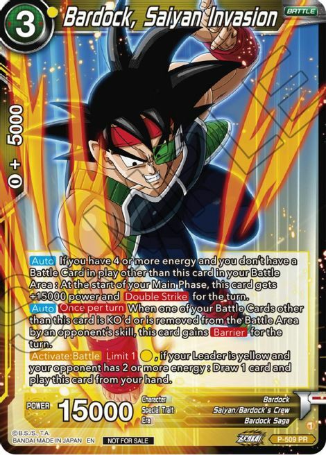 Bardock, Saiyan Invasion Card Front