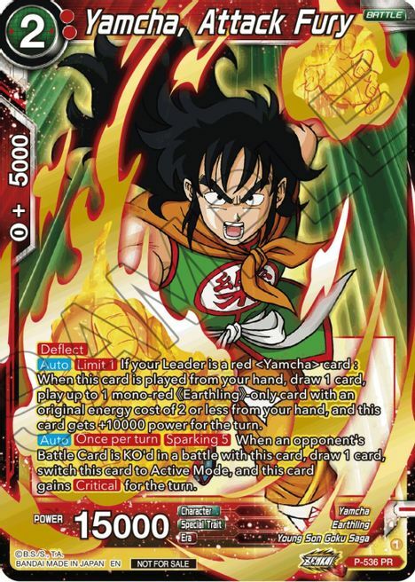 Yamcha, Attack Furry Card Front