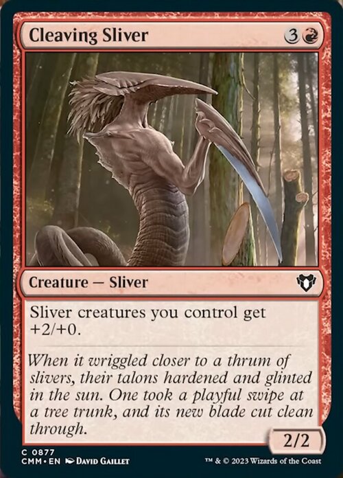 Cleaving Sliver Card Front