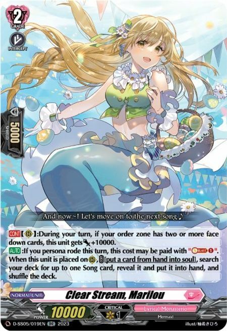 Clear Stream, Marilou Card Front