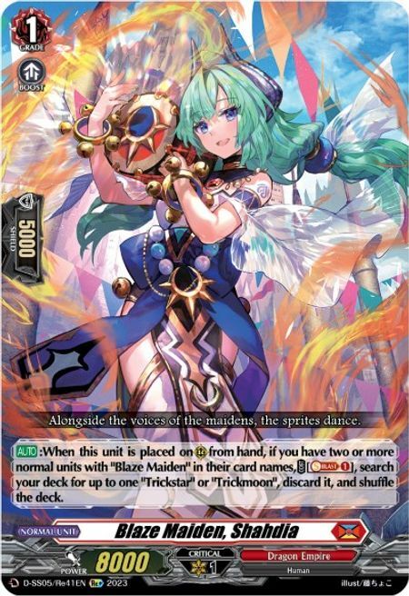 Blaze Maiden, Shahdia Card Front