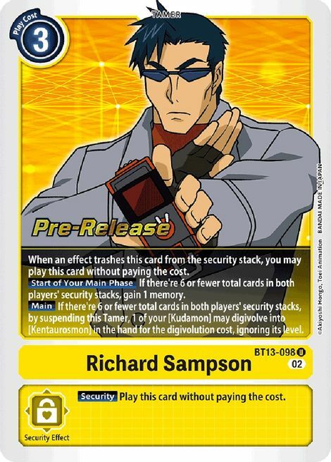 Richard Sampson Card Front