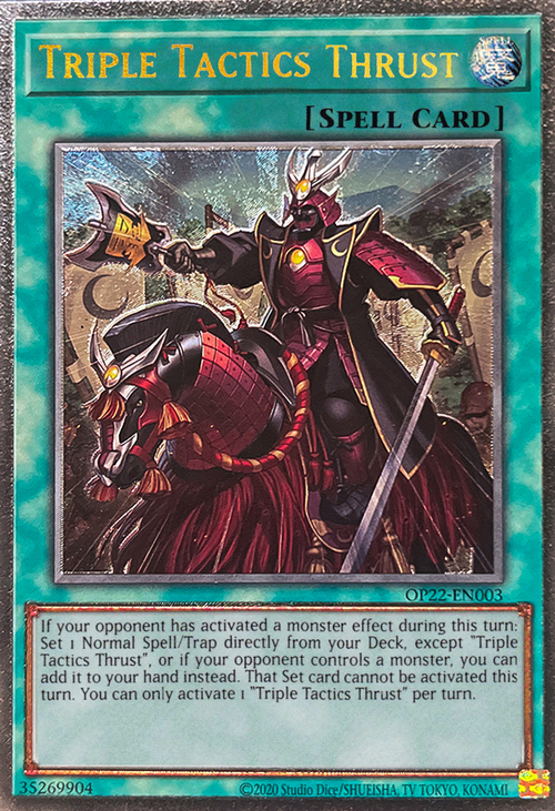 Triple Tactics Thrust Card Front