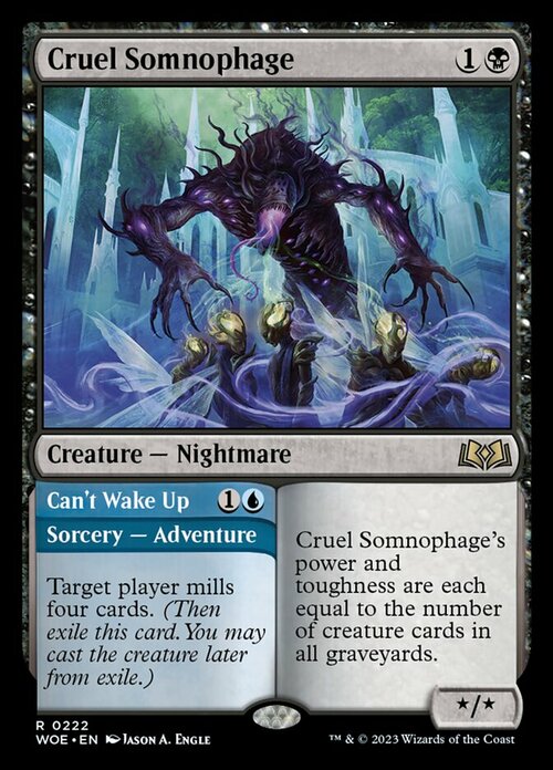 Cruel Somnophage // Can't Wake Up Card Front