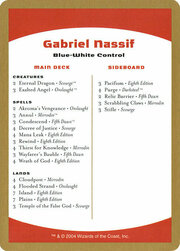 Gabriel Nassif Decklist