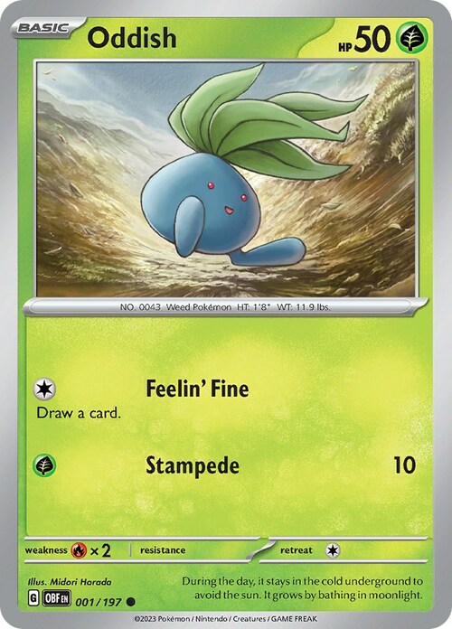 Oddish Card Front