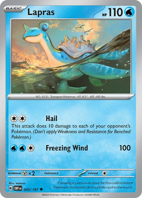 Lapras Card Front