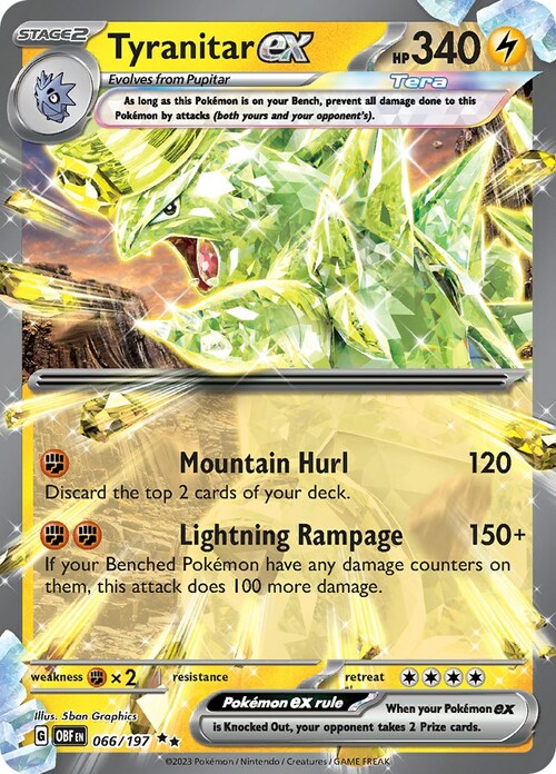 Tyranitar ex Card Front