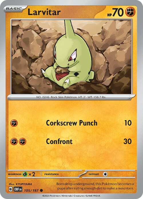 Larvitar Card Front