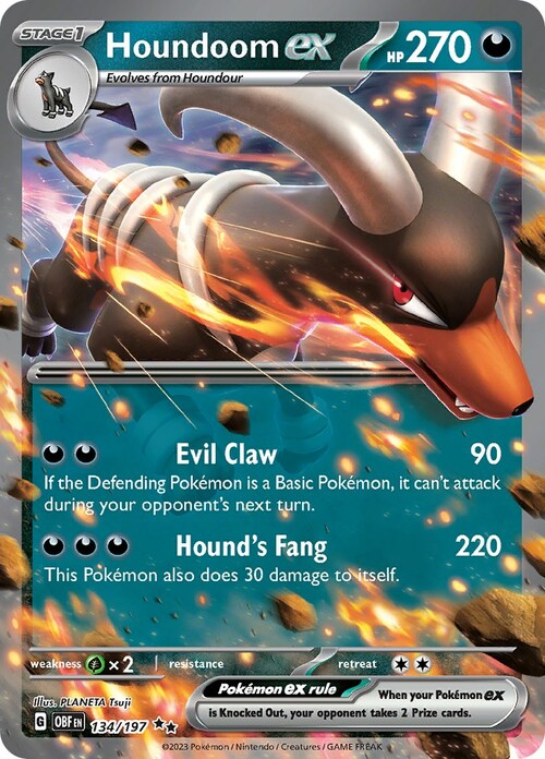 Houndoom ex Card Front