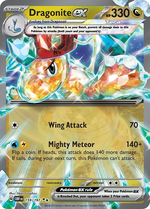 Dragonite ex Card Front