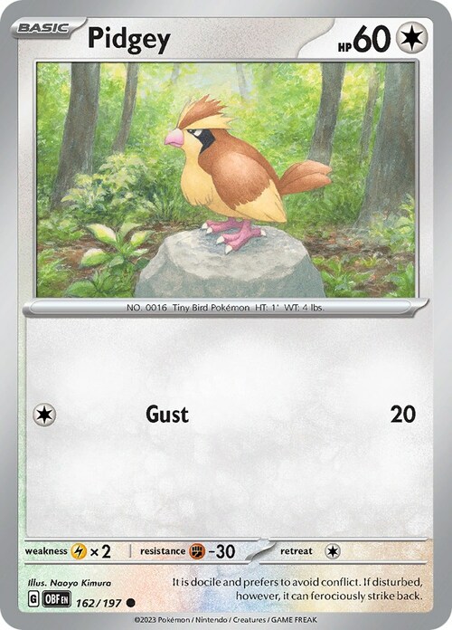 Pidgey Card Front