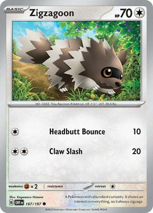 Zigzagoon Card Front