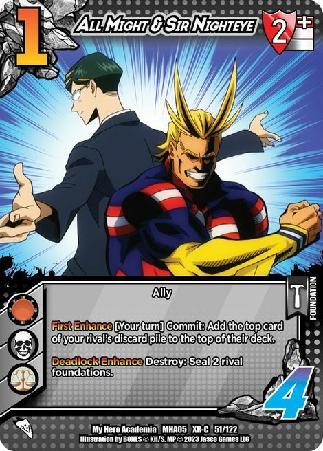 All Might & Sir Nighteye Card Front