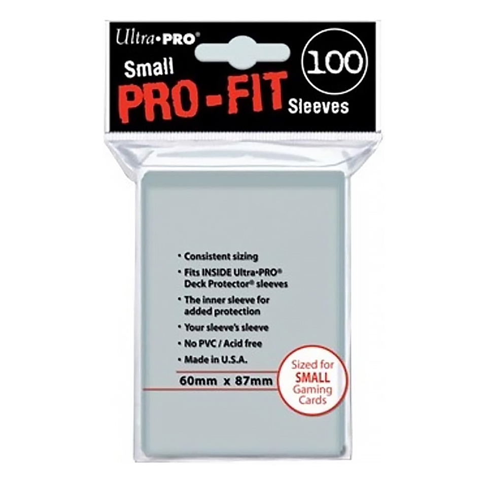 100 Small Ultra Pro Pro-Fit Sleeves