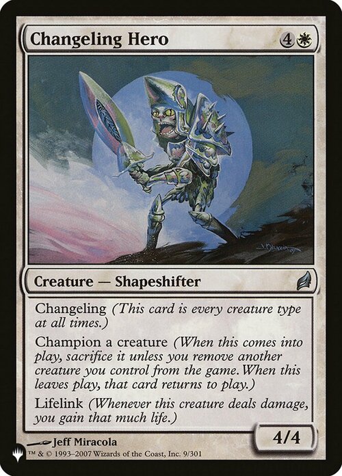 Changeling Hero Card Front