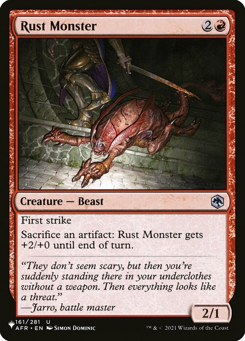 Rust Monster Card Front