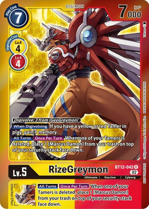 RizeGreymon Card Front