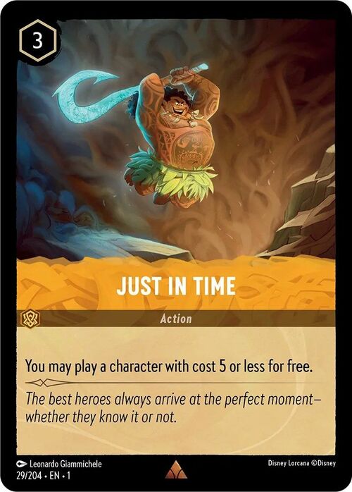 Just in Time Card Front