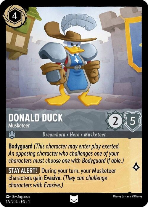 Donald Duck - Musketeer Card Front