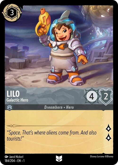 Lilo - Galactic Hero Card Front