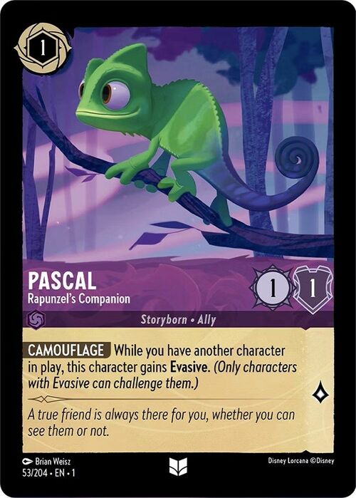 Pascal - Rapunzel's Companion Card Front