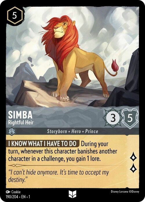 Simba - Rightful Heir Card Front