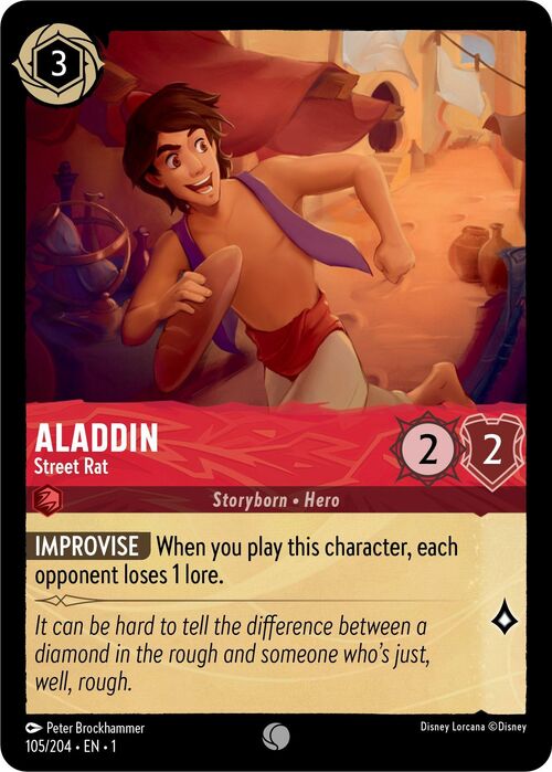 Aladdin - Street Rat Card Front