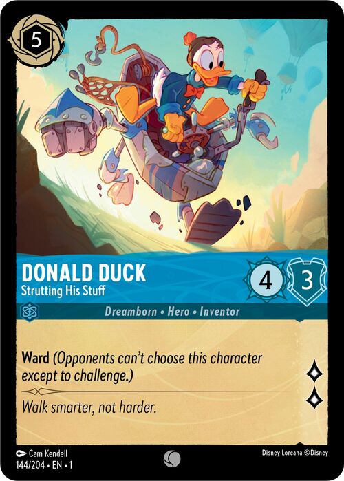 Donald Duck - Strutting His Stuff Card Front