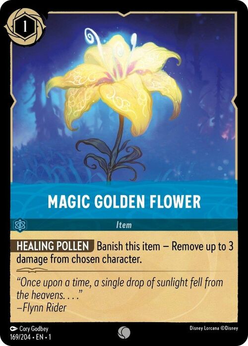 Magic Golden Flower Card Front