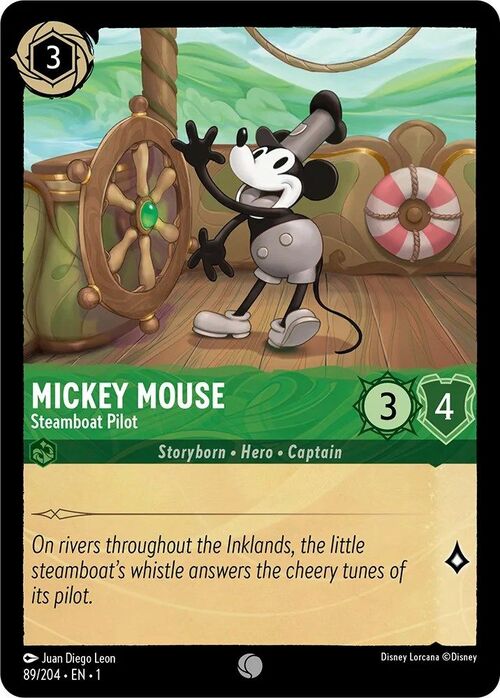 Mickey Mouse - Steamboat Pilot Card Front