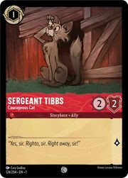 Sergeant Tibbs - Courageous Cat