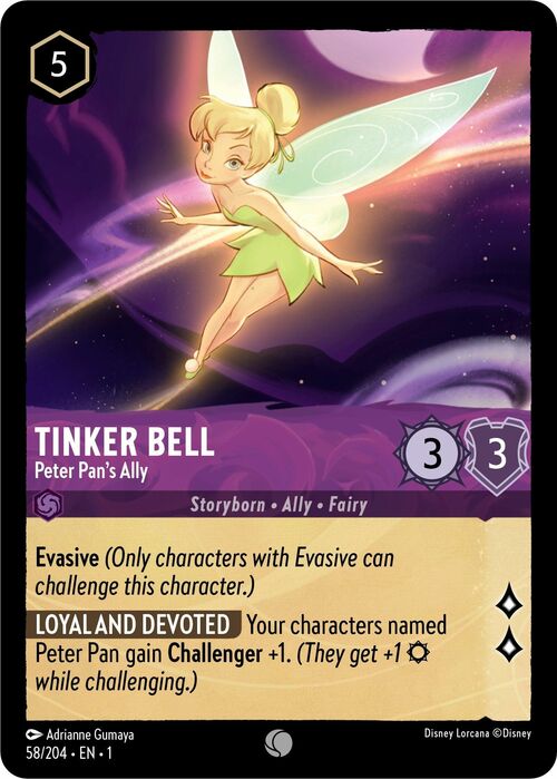 Tinker Bell - Peter Pan's Ally Card Front