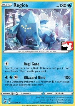 Regice Card Front