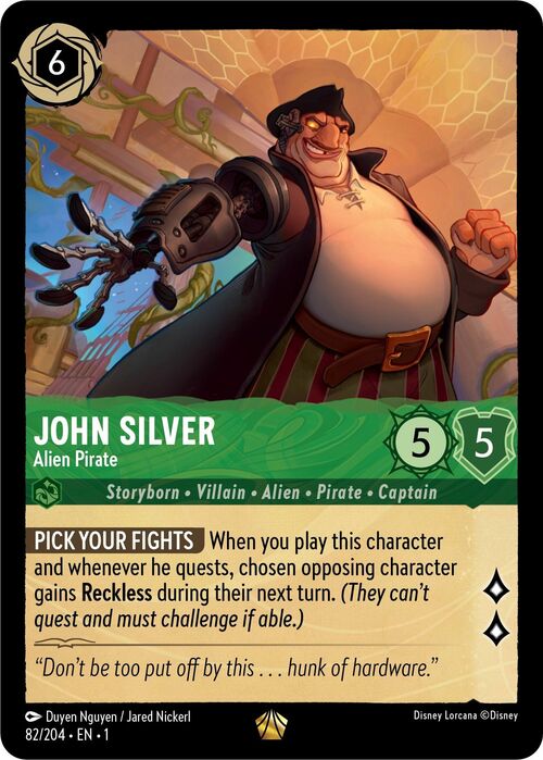 John Silver - Alien Pirate Card Front